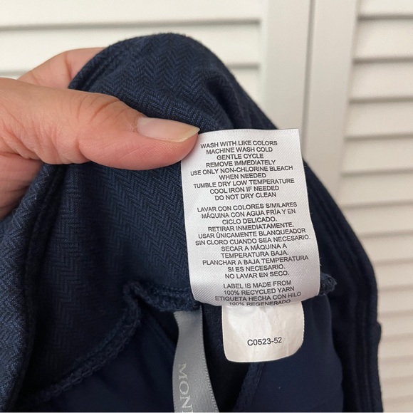 Mondetta Womens Midweight High Rise Knit Legging Navy blue Size S, front pockets - Picture 8 of 11